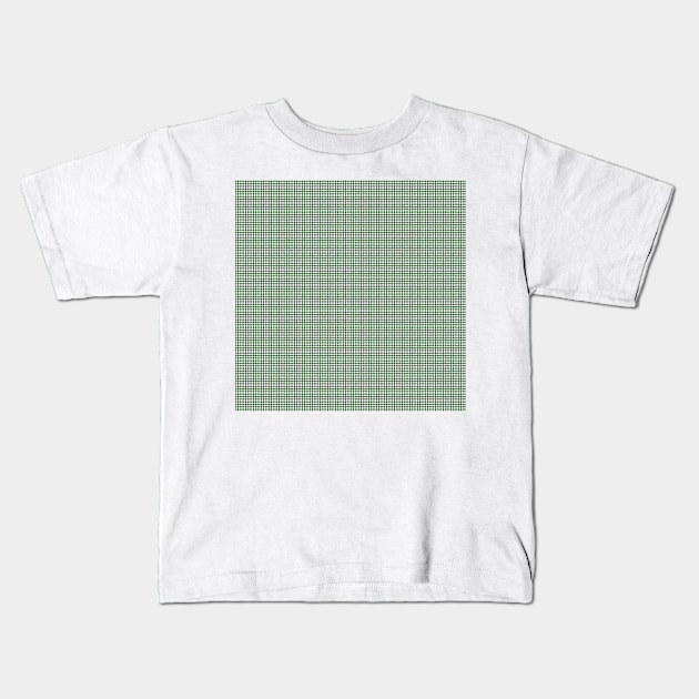 Green Tartan Christmas Pattern Kids T-Shirt by ButterflyInTheAttic